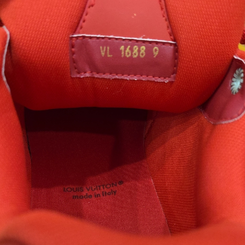 LV/Vuitton Red and White Sneakers - Picture 7 of 15